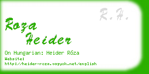 roza heider business card